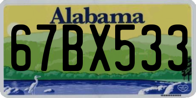 AL license plate 67BX533
