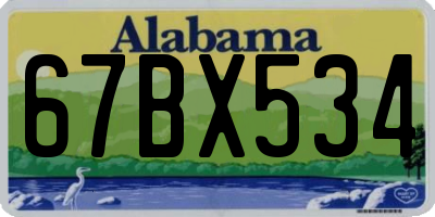 AL license plate 67BX534