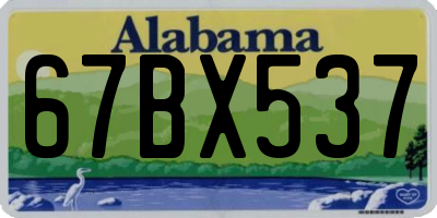 AL license plate 67BX537
