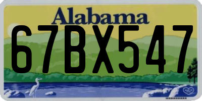 AL license plate 67BX547