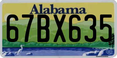 AL license plate 67BX635