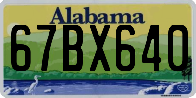 AL license plate 67BX640