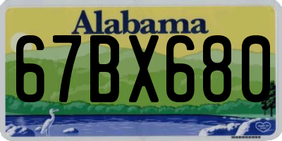 AL license plate 67BX680