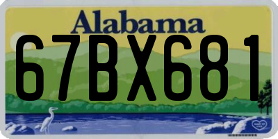 AL license plate 67BX681