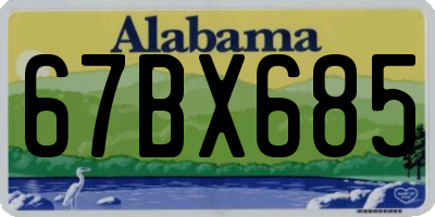 AL license plate 67BX685
