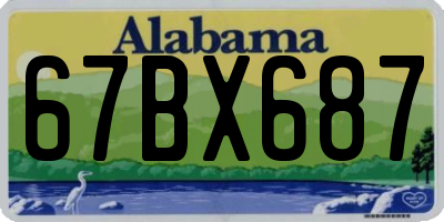 AL license plate 67BX687
