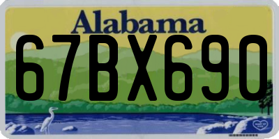 AL license plate 67BX690