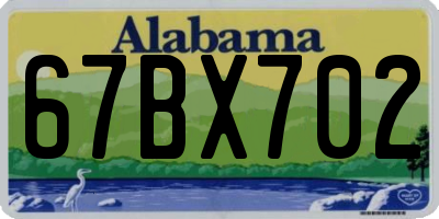 AL license plate 67BX702