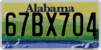 AL license plate 67BX704