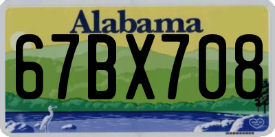 AL license plate 67BX708