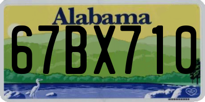 AL license plate 67BX710