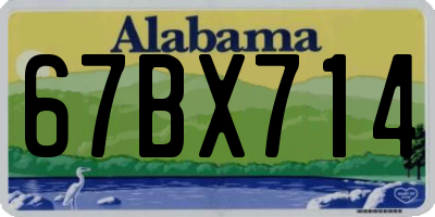 AL license plate 67BX714