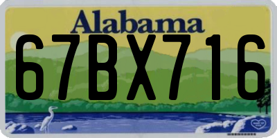 AL license plate 67BX716