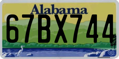 AL license plate 67BX744