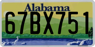 AL license plate 67BX751