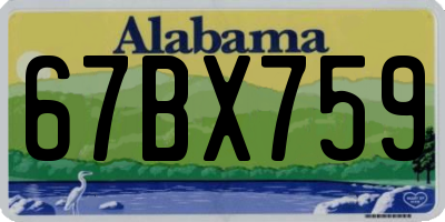 AL license plate 67BX759