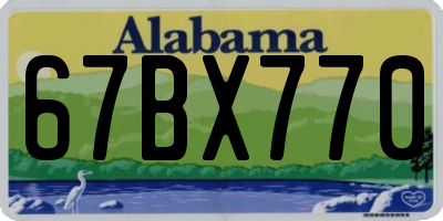 AL license plate 67BX770