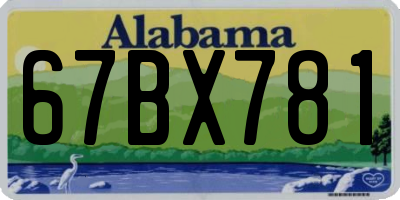 AL license plate 67BX781