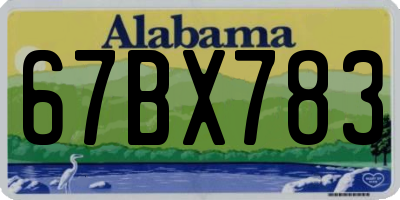 AL license plate 67BX783