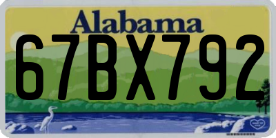AL license plate 67BX792