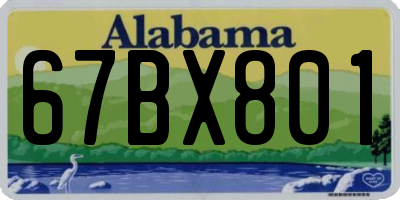 AL license plate 67BX801