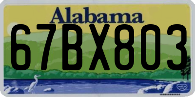 AL license plate 67BX803