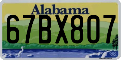 AL license plate 67BX807