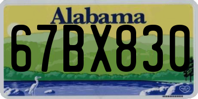 AL license plate 67BX830