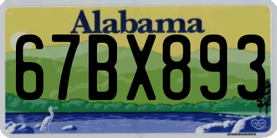 AL license plate 67BX893
