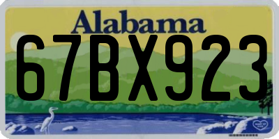 AL license plate 67BX923