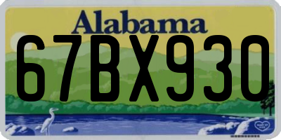 AL license plate 67BX930