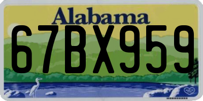 AL license plate 67BX959