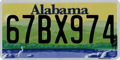 AL license plate 67BX974