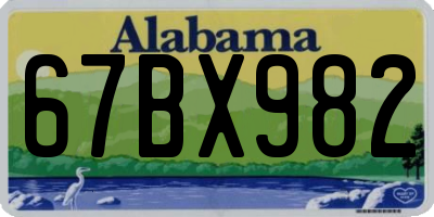 AL license plate 67BX982