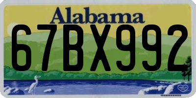 AL license plate 67BX992