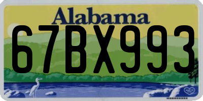 AL license plate 67BX993