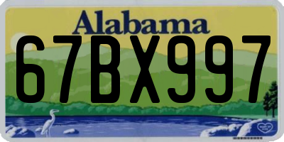 AL license plate 67BX997