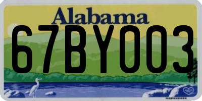 AL license plate 67BY003