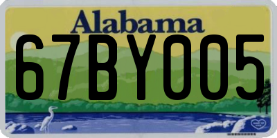 AL license plate 67BY005