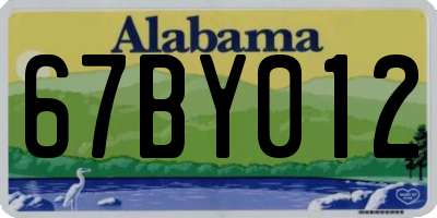 AL license plate 67BY012