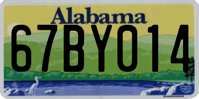 AL license plate 67BY014