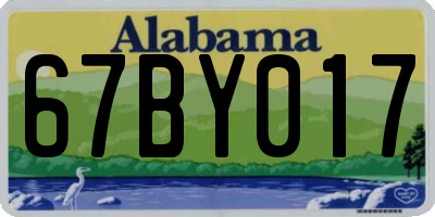 AL license plate 67BY017