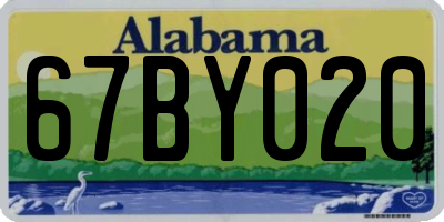 AL license plate 67BY020