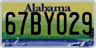 AL license plate 67BY029