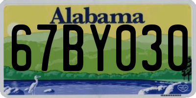 AL license plate 67BY030