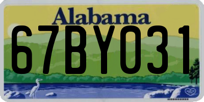 AL license plate 67BY031