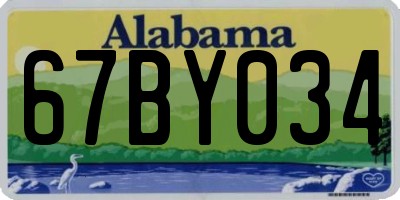 AL license plate 67BY034