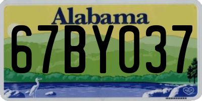 AL license plate 67BY037
