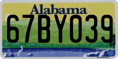 AL license plate 67BY039
