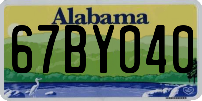 AL license plate 67BY040